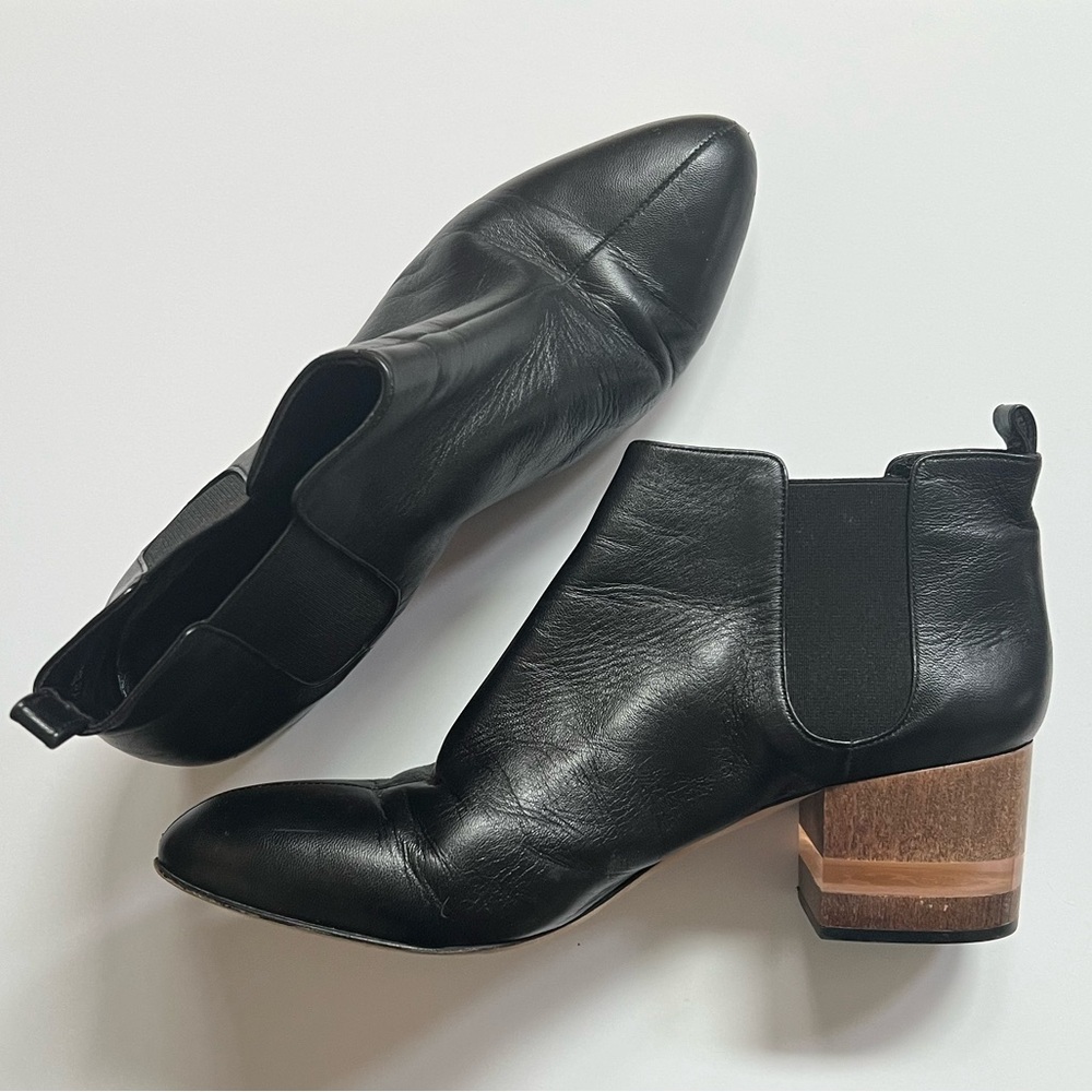 Black Leather Ankle Boots